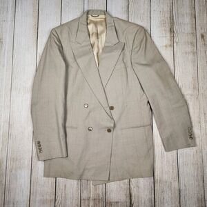 Christian‎ Dior Monsieur Blazer Mens Size 41L Taupe/Purple Double Breasted